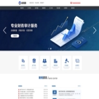 工程造价财务审计会计机构企业通用蓝色网站模板