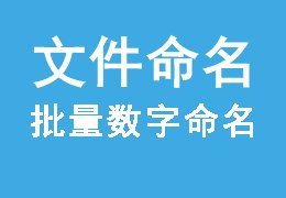 电脑文件批量数字重新命名
